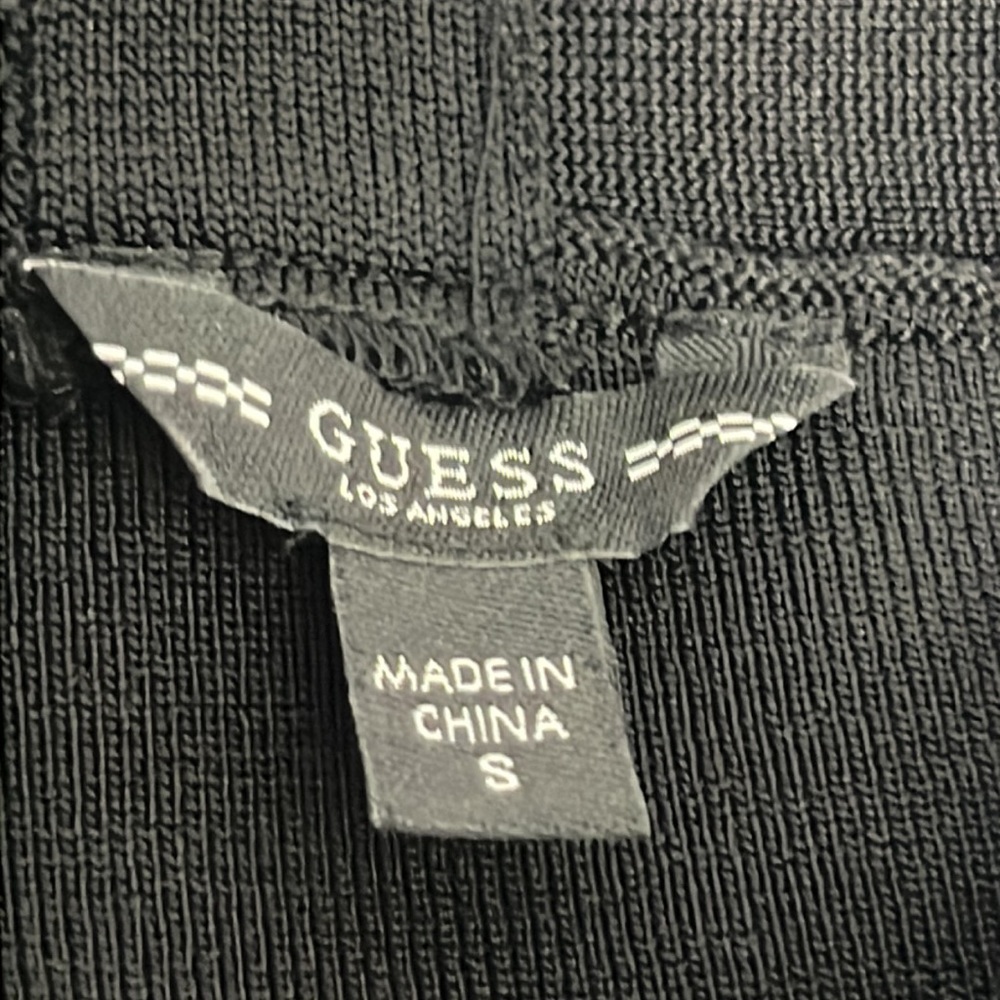 GUESS Multi Strap Club Mirage Party Black V-Neck Stretch Dress Sz S Rayon Blend - Picture 7 of 8